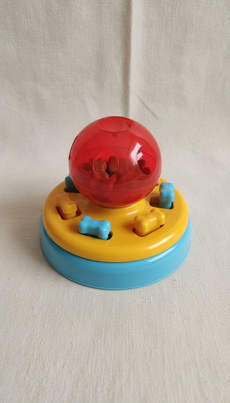 Interactive treat dispensing puzzle toy for dogs