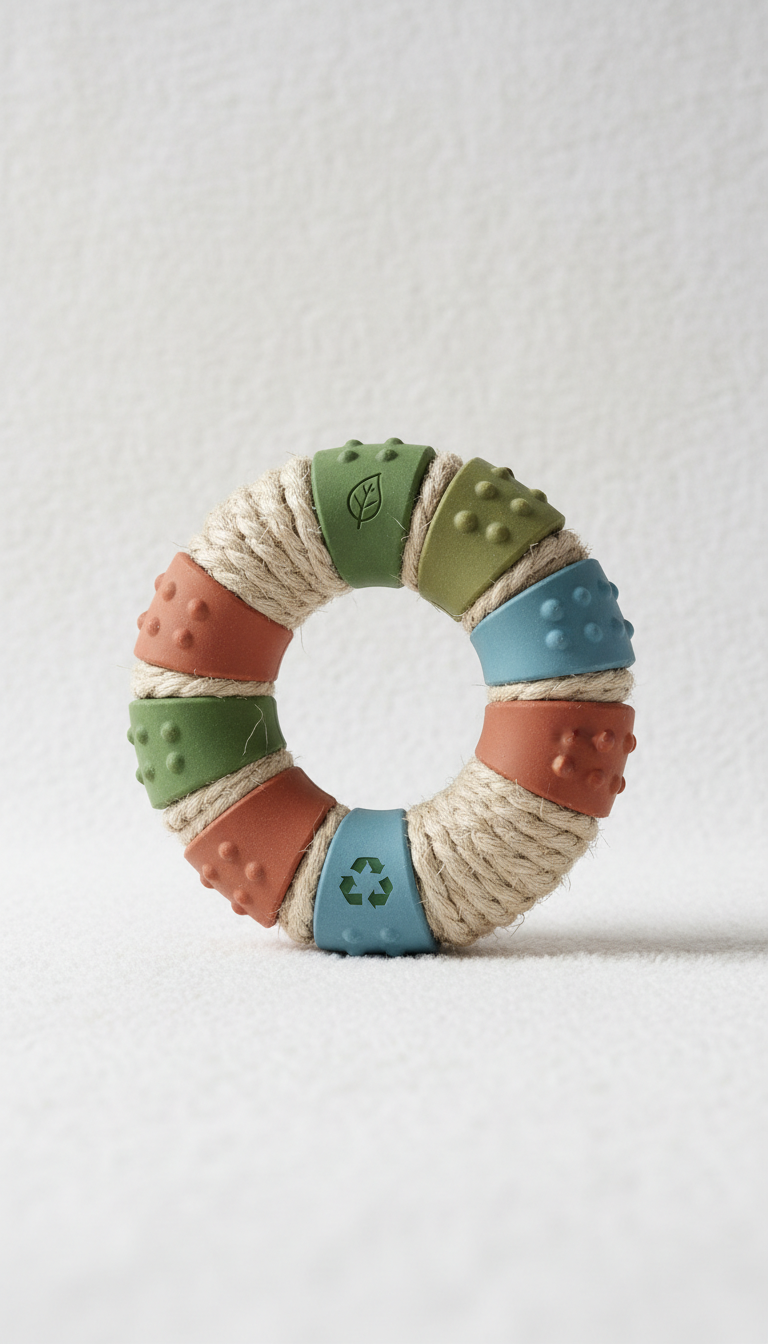 Eco-friendly dog chew ring toy
