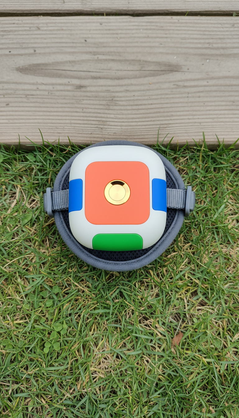 Compact pet GPS tracker and harness set